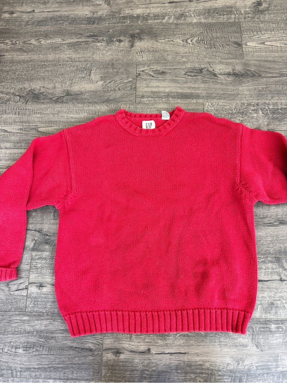 GAP Bright Red Crewneck Sweater - Picture 2 of 6